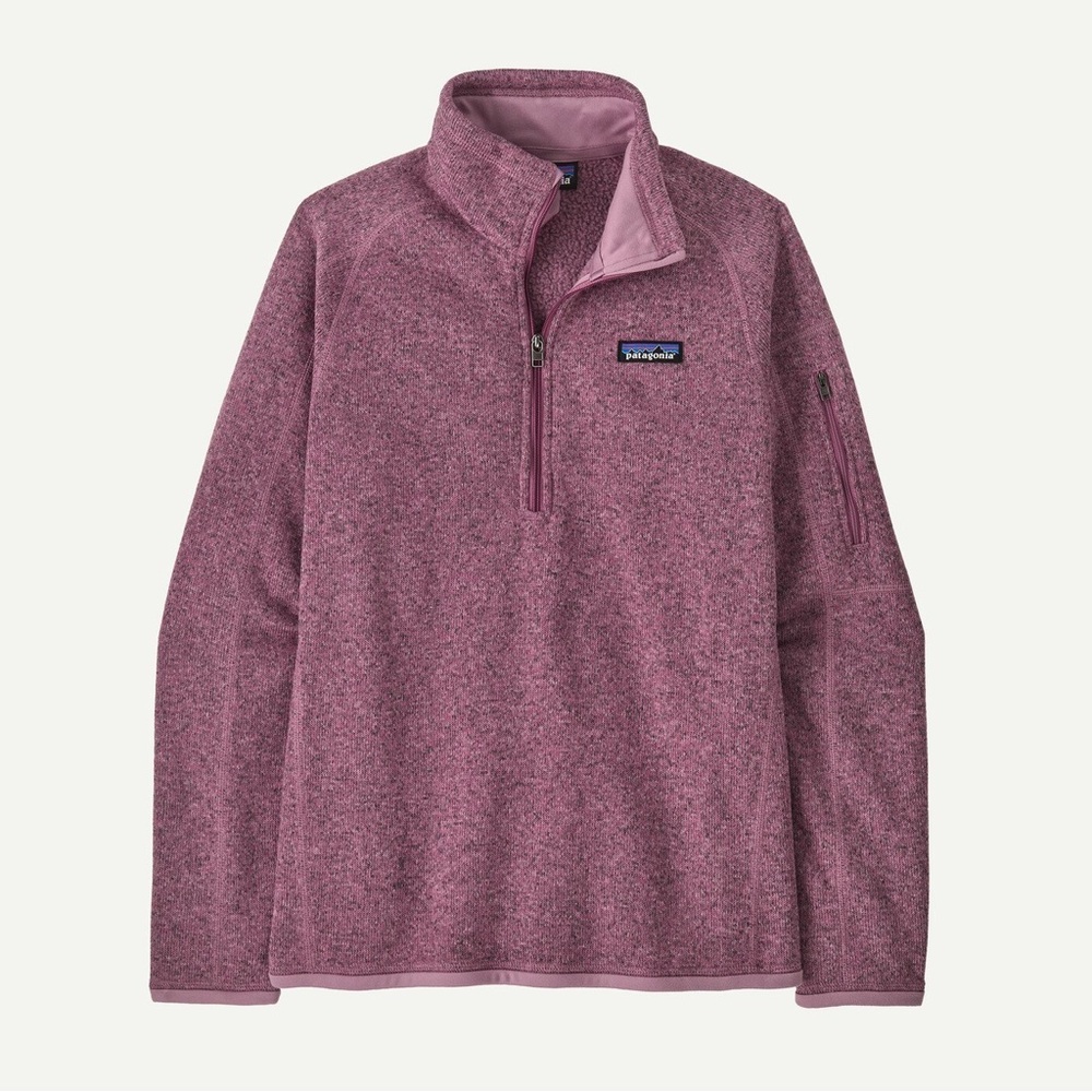Patagonia Woman’s Better Sweater 1/4 Zip Fleece in Light Violet Size X-Small